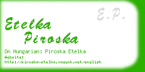 etelka piroska business card